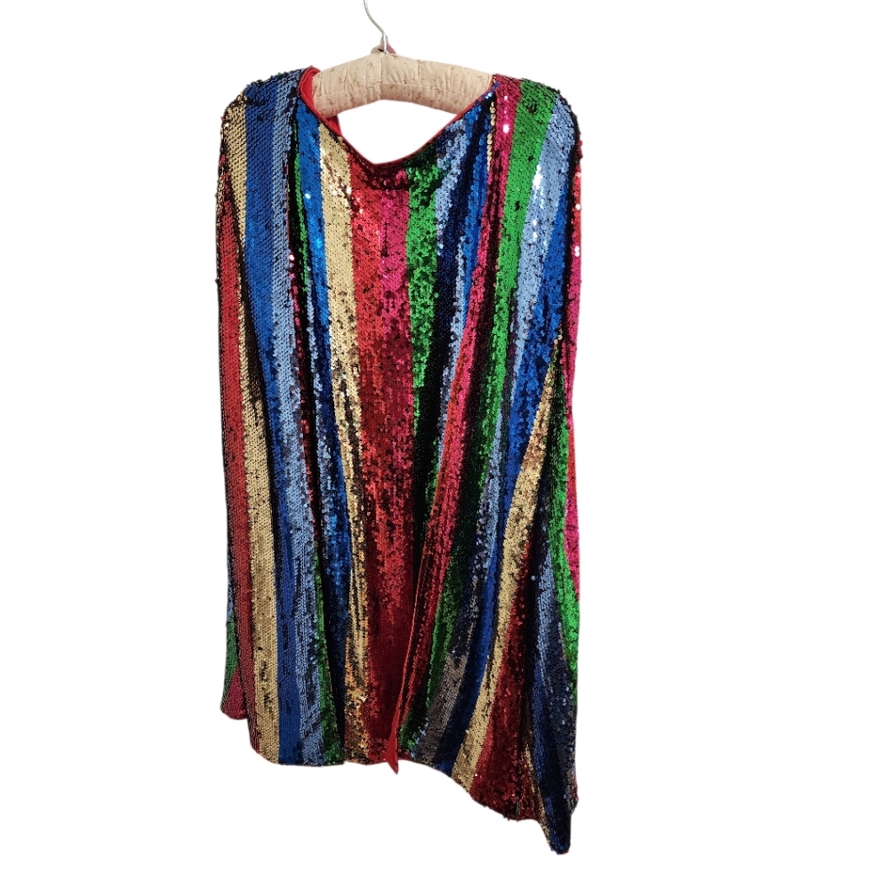 Sleeveless Sequined Dress With Floating Panels